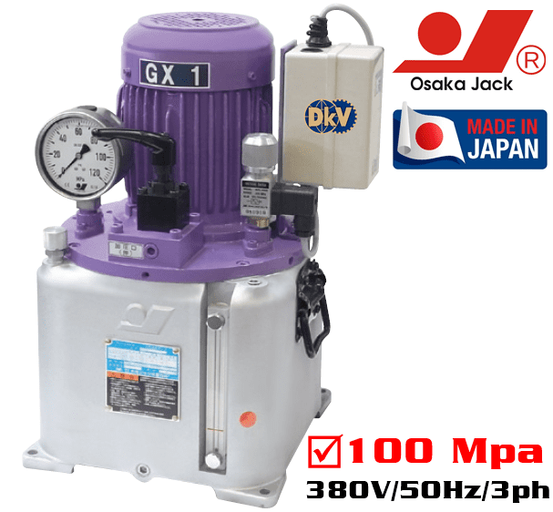Bơm điện thủy lực 1000 bar Osaka GX1-J, Osaka electric hydraulic pump GX1-J